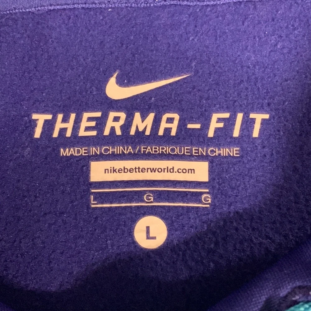 Nike Therma-Fit Women's Blue Aqua Just Do It Pullover Hoodie w/Thumbholes Size L